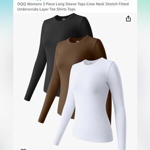 BLACK BROWN AND TAN long sleeve top set